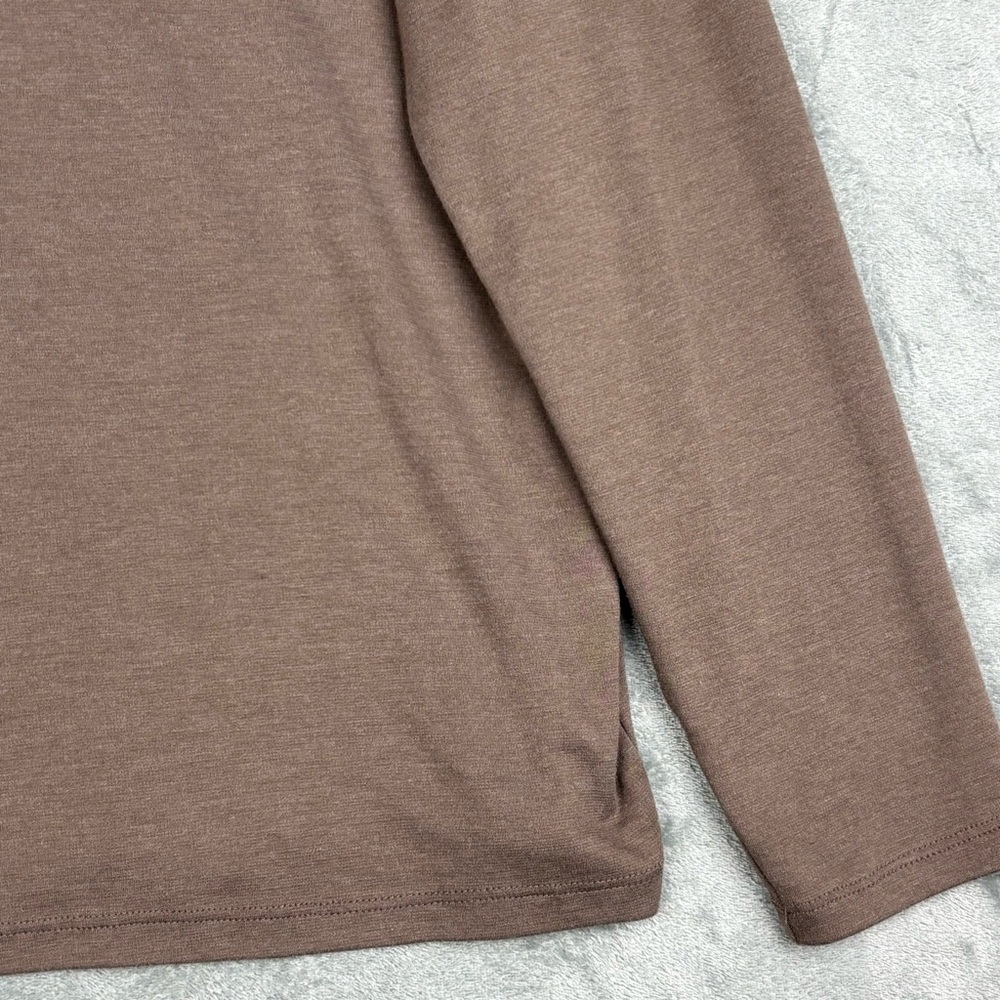 Mizzen Main 1/4 Zip Pullover Mens XL Brown Trim Fit Mock Neck Sweater - Picture 5 of 14